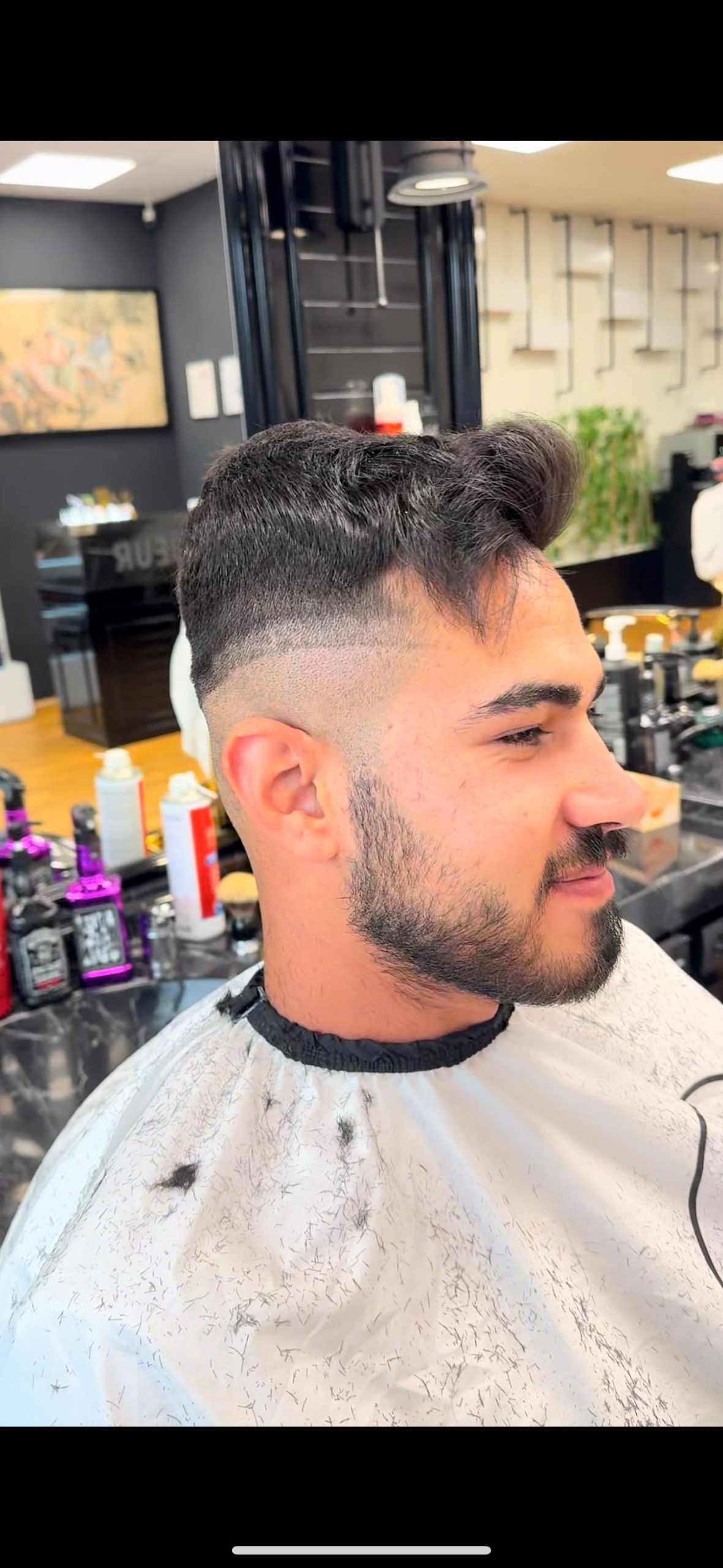 Vorher: Skin Fade mit Hard Part – Onkel Fade Barbershop Graz